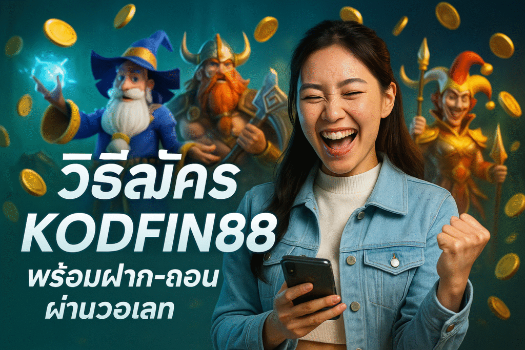 วิธีสมัคร KODFIN88 พร้อมฝาก-ถอนผ่านวอเลท